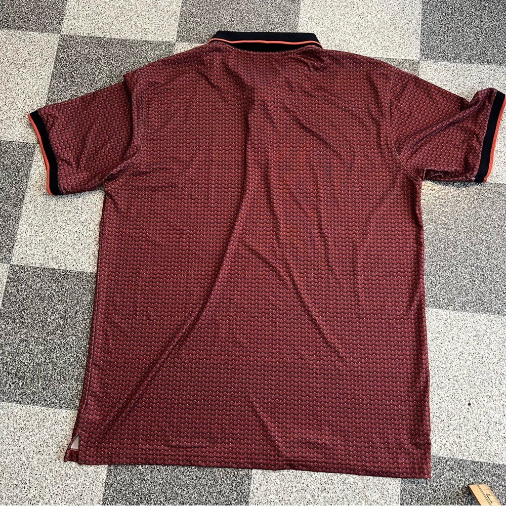 Men's Burgundy Polo Shirt- Size L - Picture 3 of 7